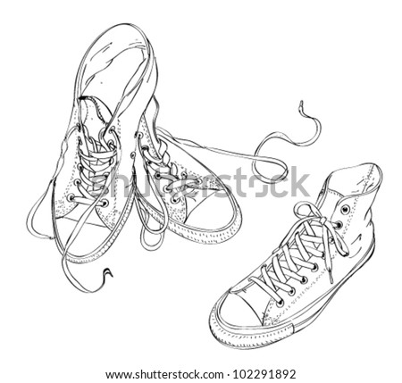 Stock Images similar to ID 77048947 - shoe lace abstract drawing over ...