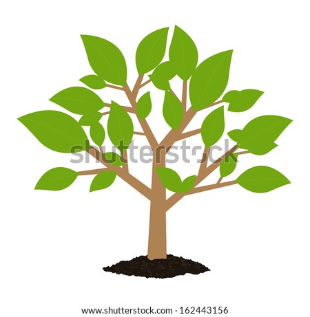 Conceptual Image Flat 3d Tree Isolated Stock Illustration 68832151