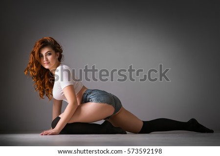 Over the knee redhead