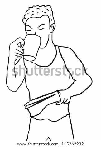 Continuous Line Drawing Woman Making Photos Stock Vector 526719751