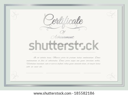 Vector Certificate Background Modern Flat Style Stock Vector 185582120