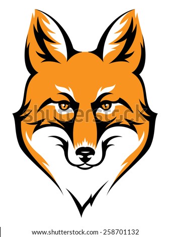 Stylized Fox Head Icon Emblem Design Stock Vector 258701147 - Shutterstock