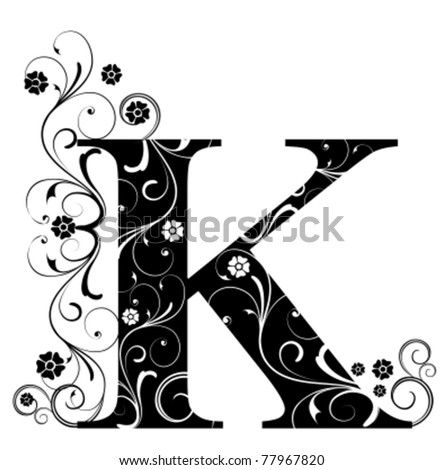 Capital letter k cursive Capital letter k cursive