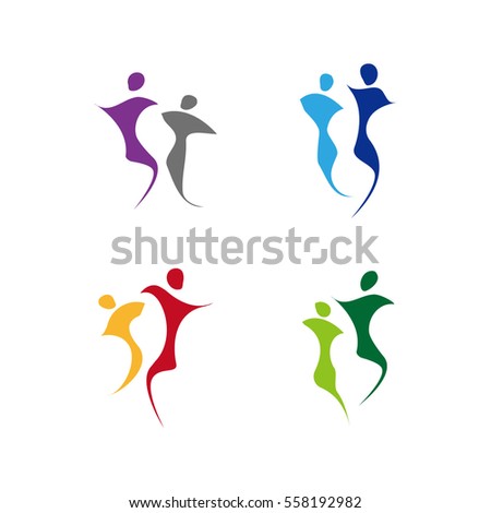 Set Abstract Human Figures Vector Illustration Stock Vector 95342005 ...