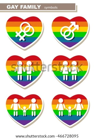 gay couple icons set isolated on stock vector hd royalty free flyers icons