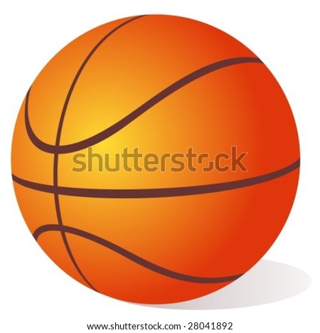 Vector Single Cartoon Basketball Ball Stock Vector 229101946 - Shutterstock