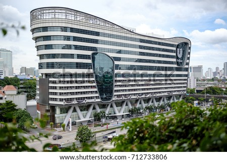 BANGKOK, THAILAND - JULY 5, 2017_Unilever House. This custom built sustainable and energy-efficient office building will be the Headquarters for Thailand and the Asia-Pacific region of the company