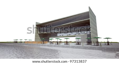 3d Rendering Modern Building Restaurant Exterior Stock Illustration ... 3d Rendering Modern Building Restaurant Exterior Stock Illustration ...