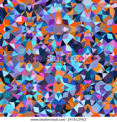 Colorful geometric abstract pattern with variety of shapes and colors ...