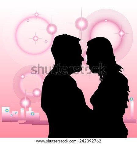 Vector Couple Silhouette About Kiss On ìŠ¤í†¡ ë²¡í„° 242392762 - Shutterstock