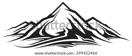Mountain Range Stock Vector 154266140 - Shutterstock