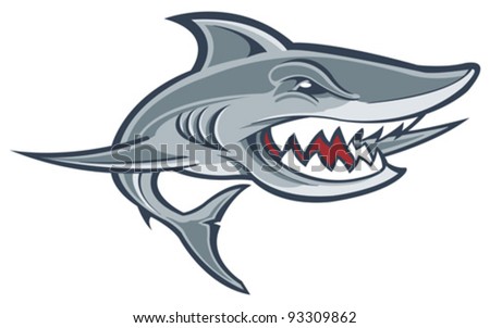 Shark swimming - stock vector