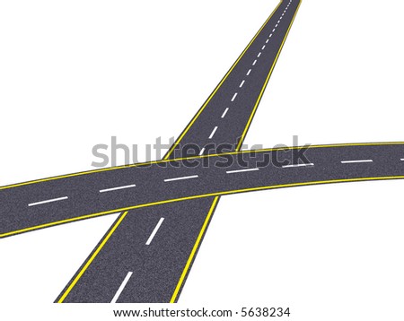 3d Rendering Road Intersection Stock Illustration 37317148 - Shutterstock