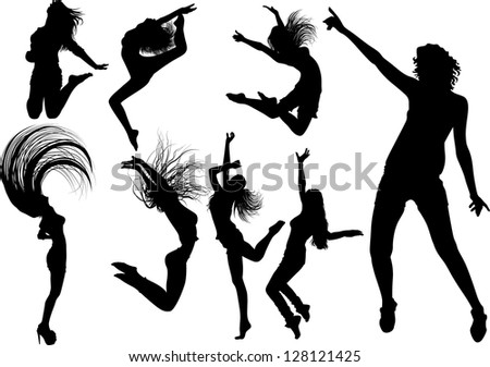 dancing girl silhouettes