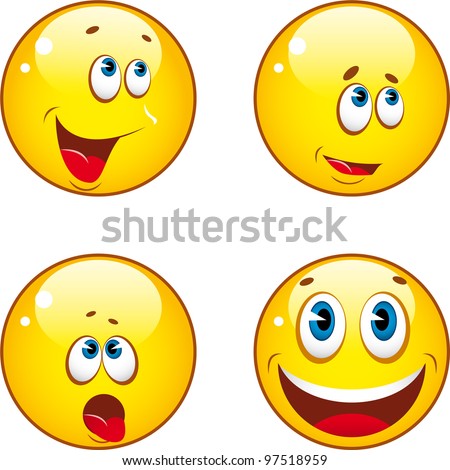 Smiley Icons Stock Vector 101586763 - Shutterstock