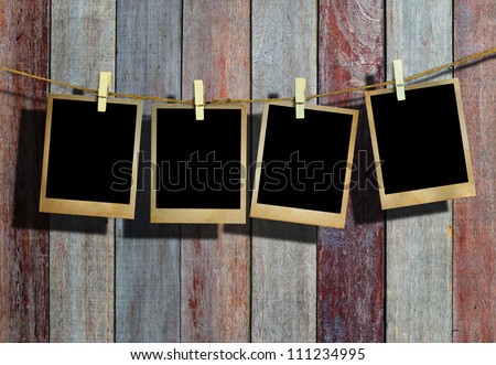 Hanging Pictures old picture frame hanging on clothesline stock photo 111234995 Hanging Pictures old picture frame hanging on clothesline stock photo 111234995