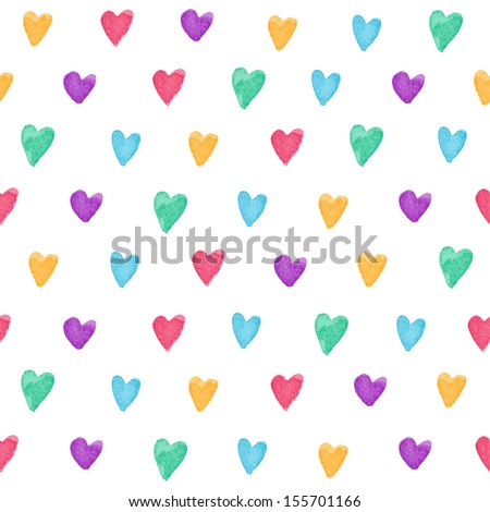 Stylish Love Card Red Watercolor Hearts Stock Vector 145827476 ...
