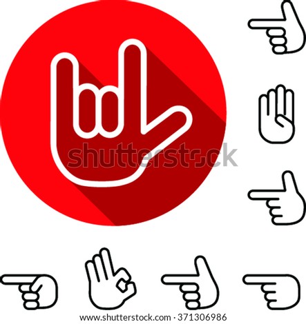 Love You Language Hand Sign Icon Stock Vector 659560516 - Shutterstock