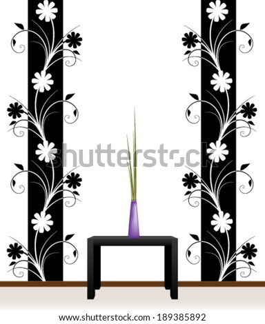 Flower decal for wall decoration