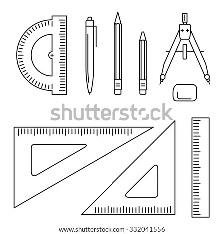 Drawing Geometric Instruments Stock Photos, Images, & Pictures ...