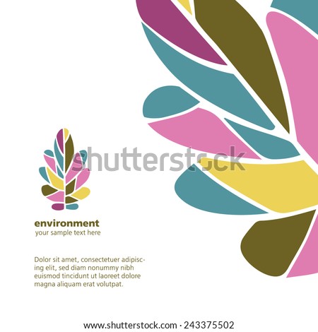 vector identity template oak leaves stock vector 243375502