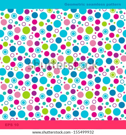 Seamless geometric pattern with circles. Simple background with ...