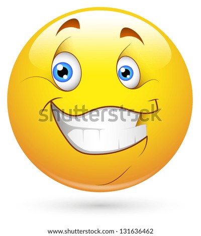 Emoticon Big Toothy Smile Stock Vector 110202812 - Shutterstock