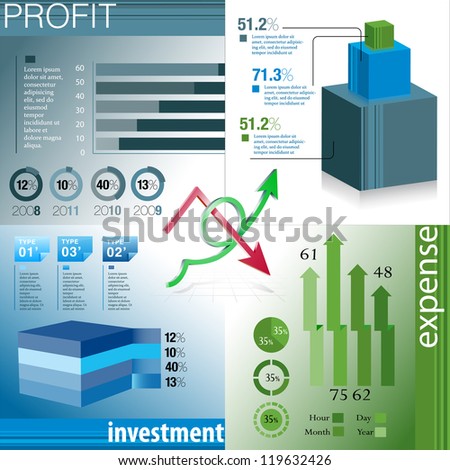 Green White Diagram Point Chart Place Stock Vector 244872925 - Shutterstock