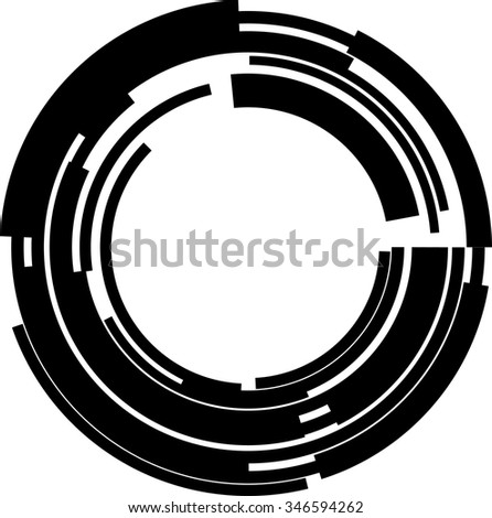 circle form vector in Abstract Shape Geometric Hitech Circle Stock Segmented