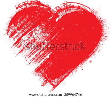 Set of Hearts . Grunge stamps collection.love Shapes for your design.Distressed symbols. Textured Valentine's Day signs.Vector illustration.