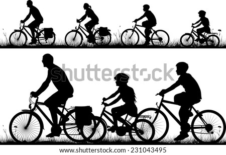 Bike Vector Silhouettes Icon Stock Vector (Royalty Free) 231043495