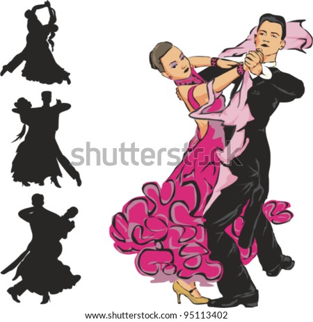 Ballroom Dancing Standard Dance Couple Dance Stock Vector 95113402 