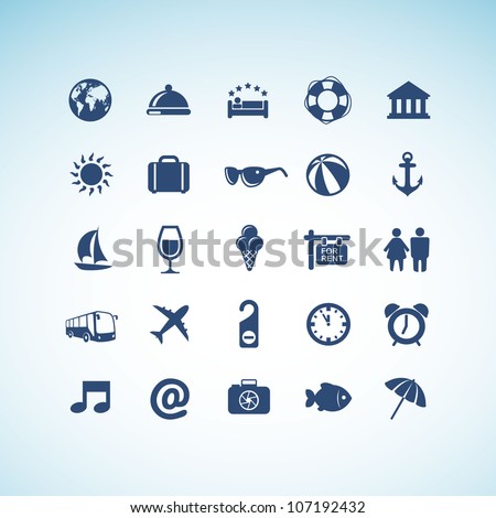 Set of travel icons