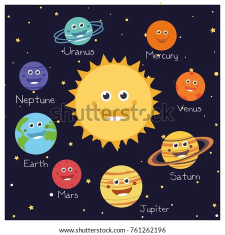 Planet Set Solar System Stock Vector 455136055 - Shutterstock