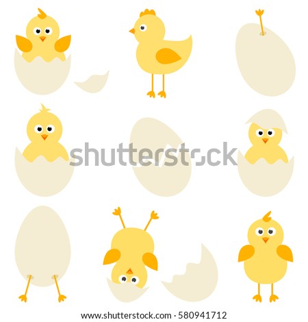 Baby Chick Set Stock Vector 27776575 - Shutterstock