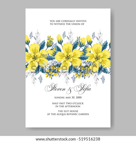 Yellow Wedding Invitation Card Background - Invitation/schedule
