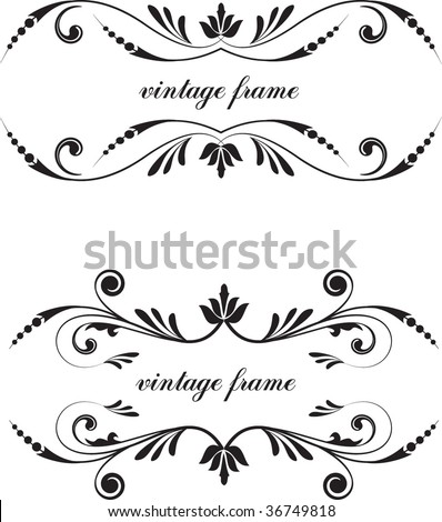 Vintage Engraved Decorative Ornate Vector Frames Stock Vector 74568160 ...