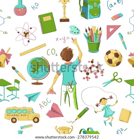 Illustration Back School Banner Set Stock Vector 100266287 - Shutterstock