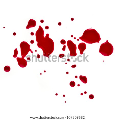 Splattered Blood Stains Surface Close Isolated Stock Illustration ...