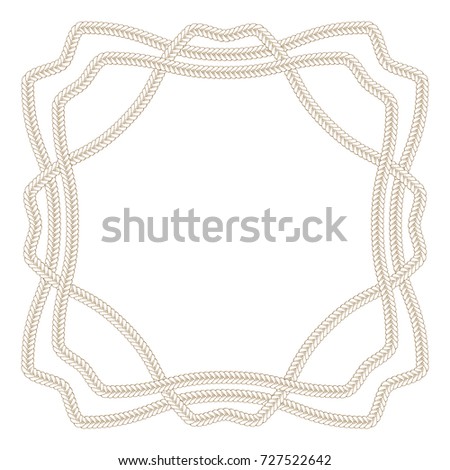 vector decorative braids fancy frame card stock vector 727522642