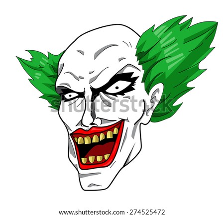 Cartoon Scary Clown Stock Vector 79588639 - Shutterstock