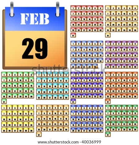 universal calendar every year stock vector 40036999 shutterstock