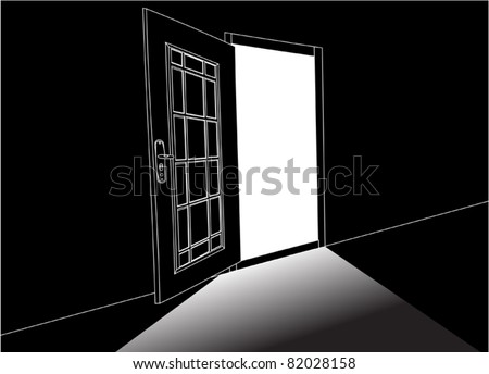 Open Door Black And White Open Door Black And White