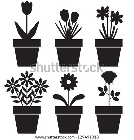 Free Free 270 Silhouette Flower Pot Svg SVG PNG EPS DXF File
