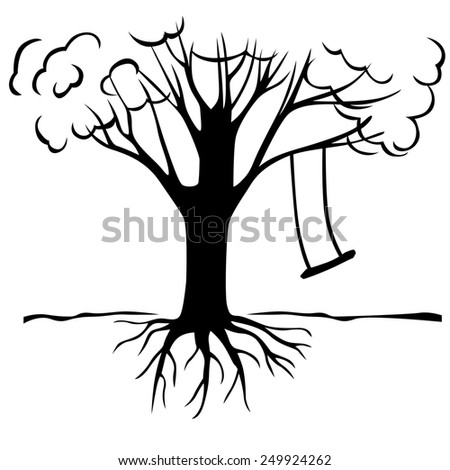 Deciduous Tree On White Background Willow Stock Vector 101008999 ...