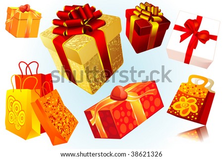 Christmas Collection Isolated On White Background Stock Photo 57427810 ...