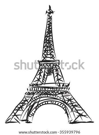 Eiffel Tower Paris Vector Illustration Eps Stock Vector 106283078 ...