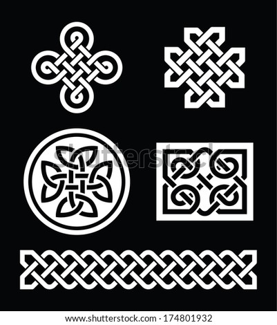 Celtic Knots Patterns Vector Stock Vector 125860718 - Shutterstock