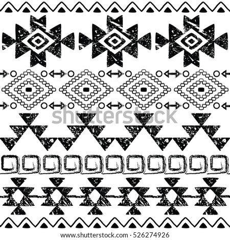 Navajo Aztec Big Pattern Vector Illustration Stock Vector 281303570 ...