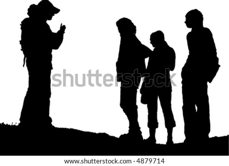 Best Friends Silhouettes Stock Vector 4879717 - Shutterstock